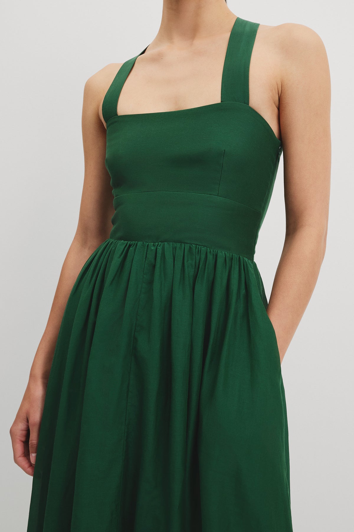 Basque Maxi Dress