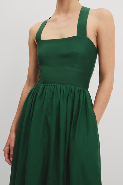Basque Maxi Dress