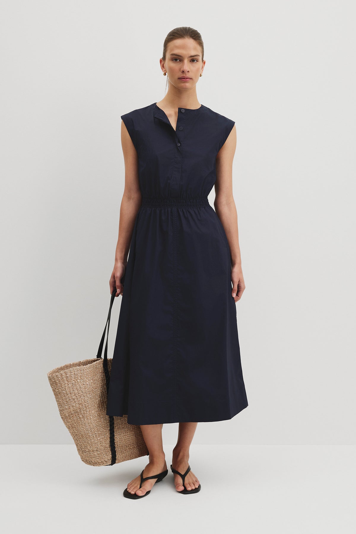 Drop Waist Midi Dress