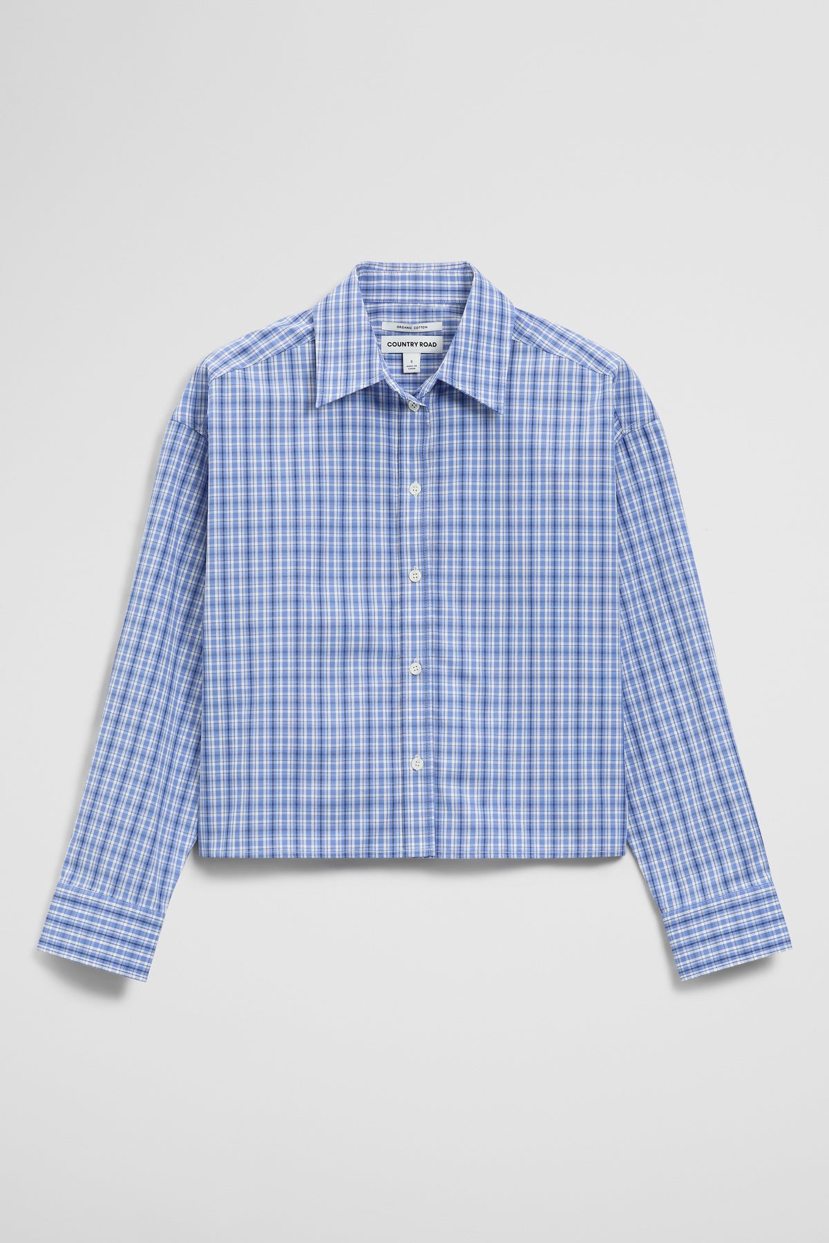 Organically Grown Cotton Check Boxy Shirt