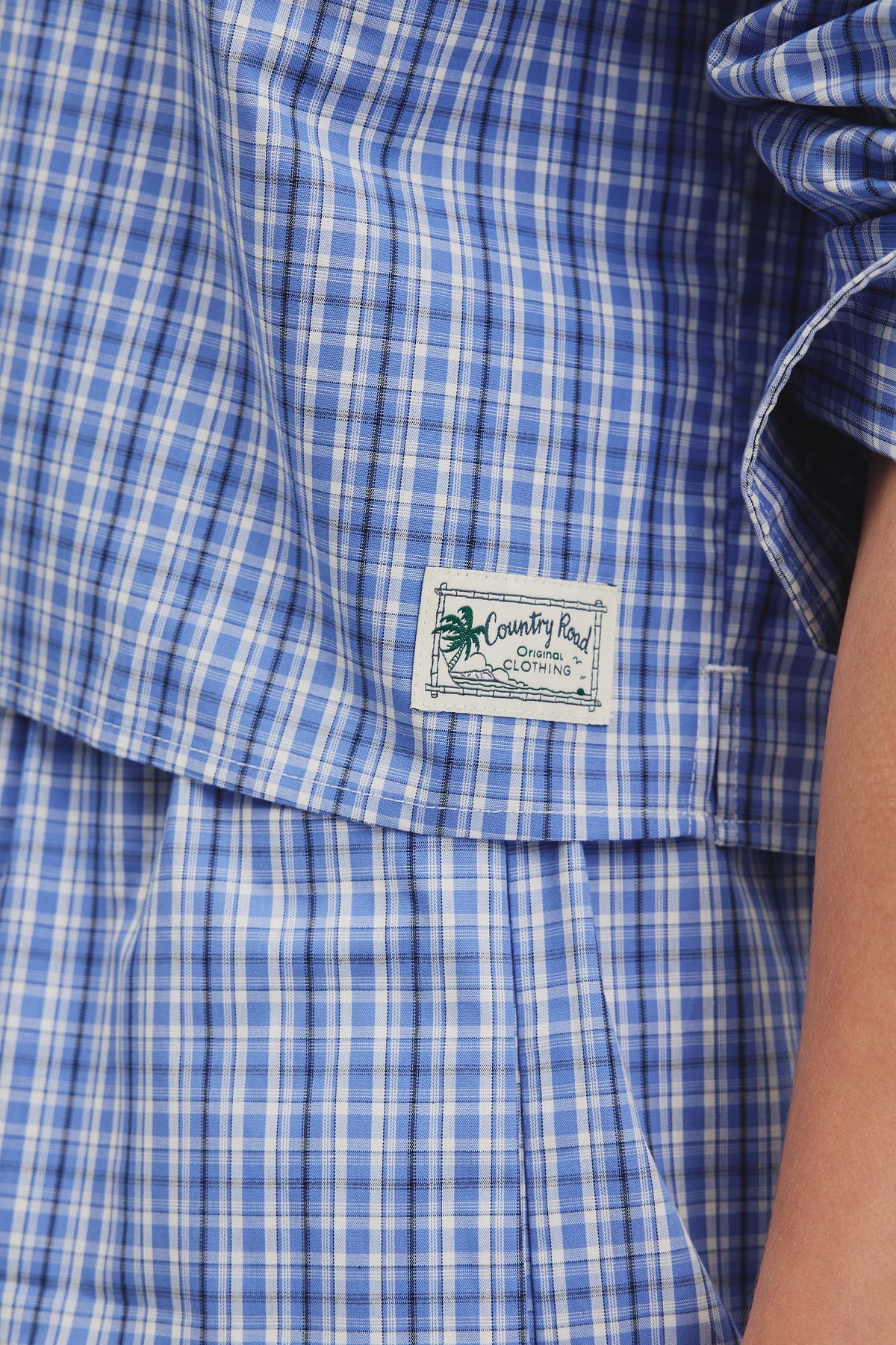 Organically Grown Cotton Check Boxy Shirt