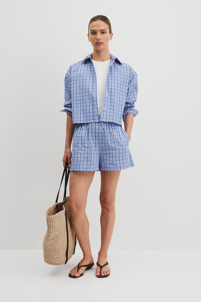 Organically Grown Cotton Check Boxy Shirt