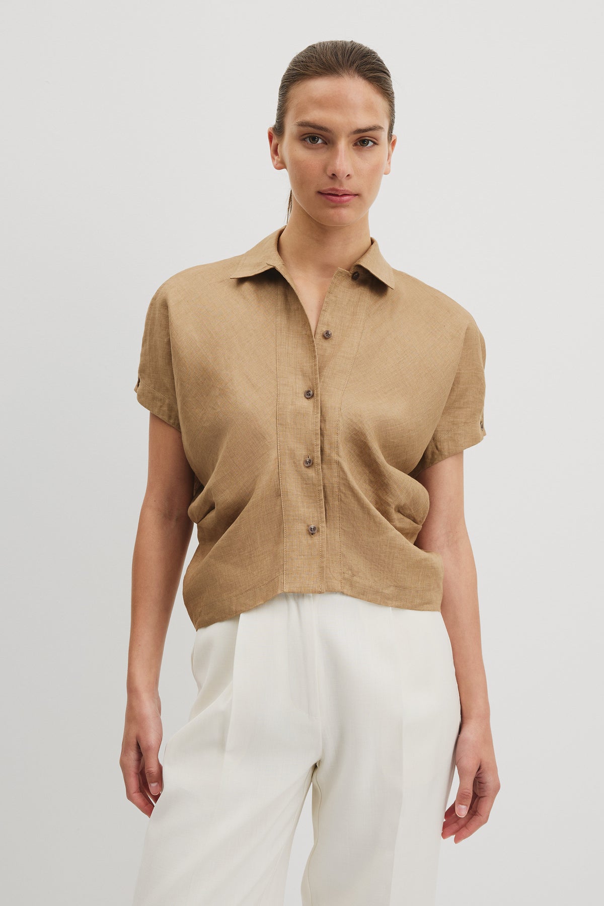 Bias Linen Shirt