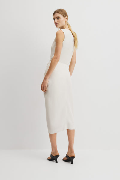 Knot Detail Midi Skirt