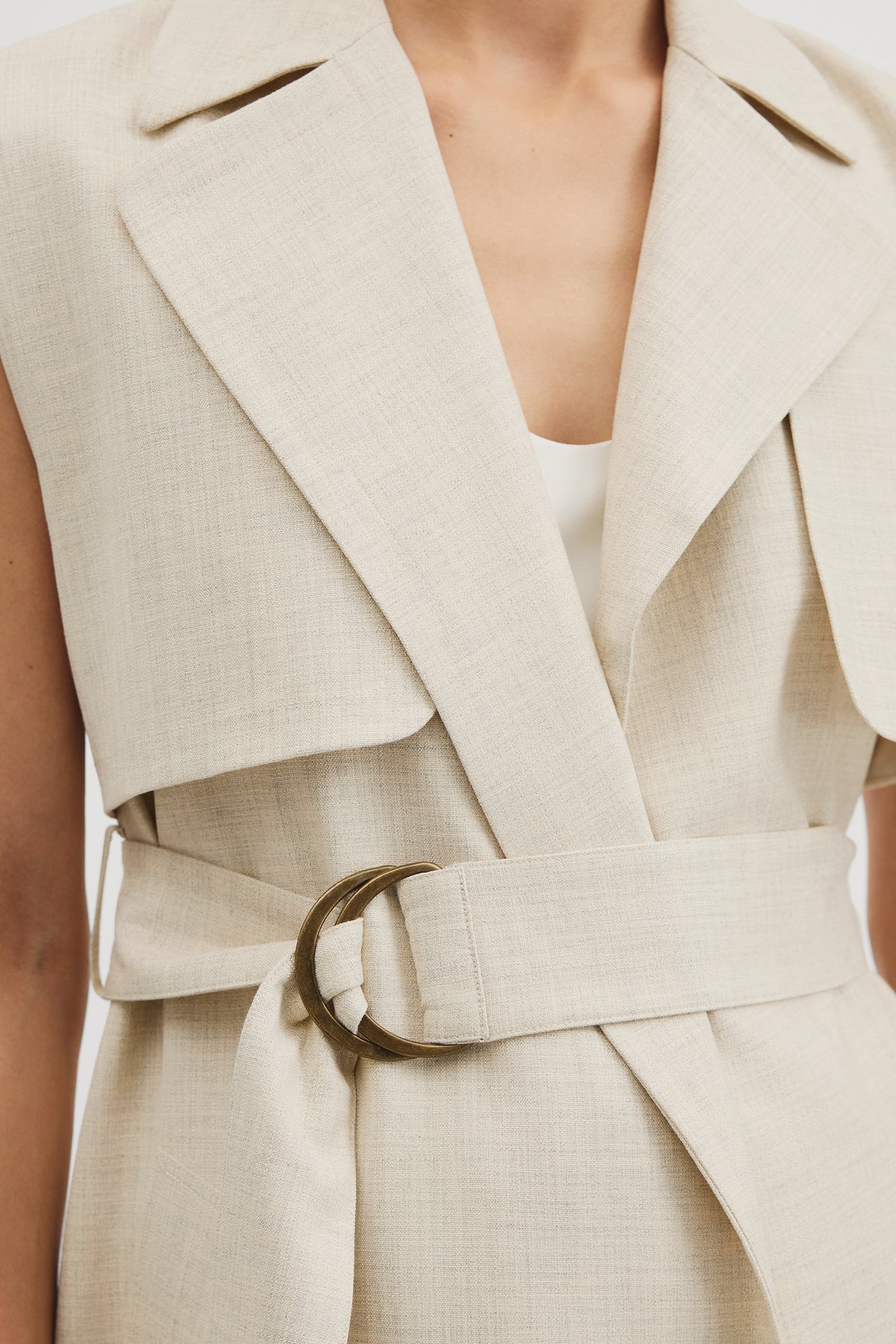 Sleeveless Trench Vest