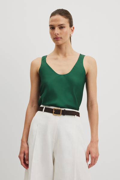Washable Silk Scoop Neck Tank