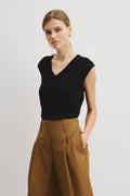 Australian Cotton Blend Compact Boucle Vest