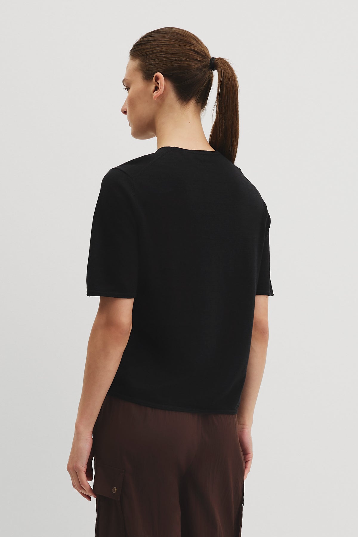 Australian Cotton Linen Blend Fine Knit T-Shirt