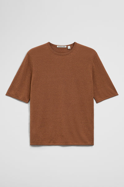 Australian Cotton Linen Blend Fine Knit T-Shirt