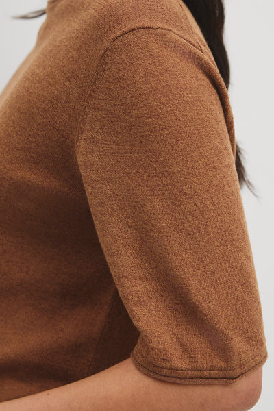 Australian Cotton Linen Blend Fine Knit T-Shirt