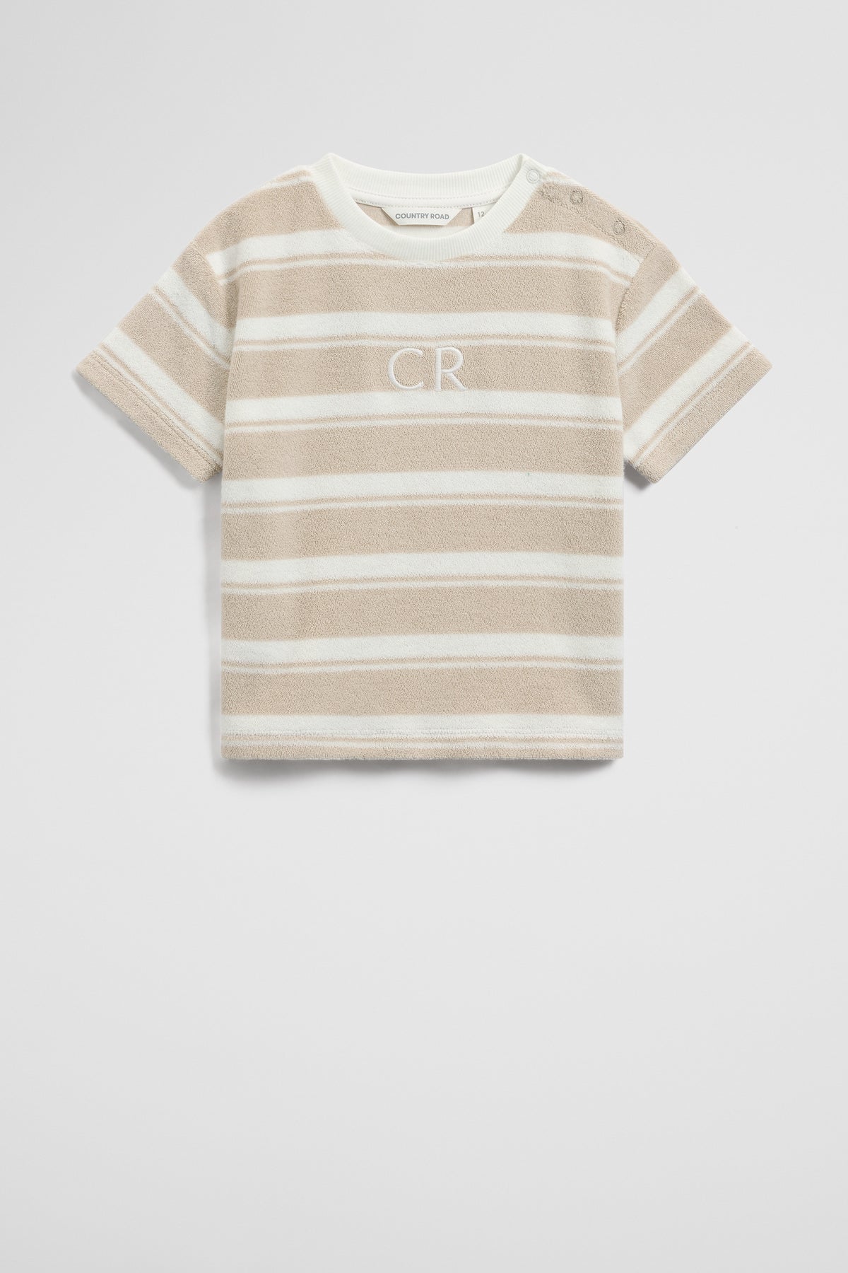 Australian Cotton Relaxed Stripe Terry T-Shirt