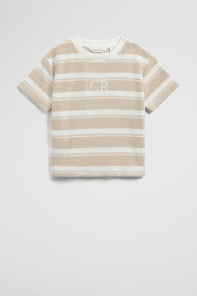 Australian Cotton Relaxed Stripe Terry T-Shirt