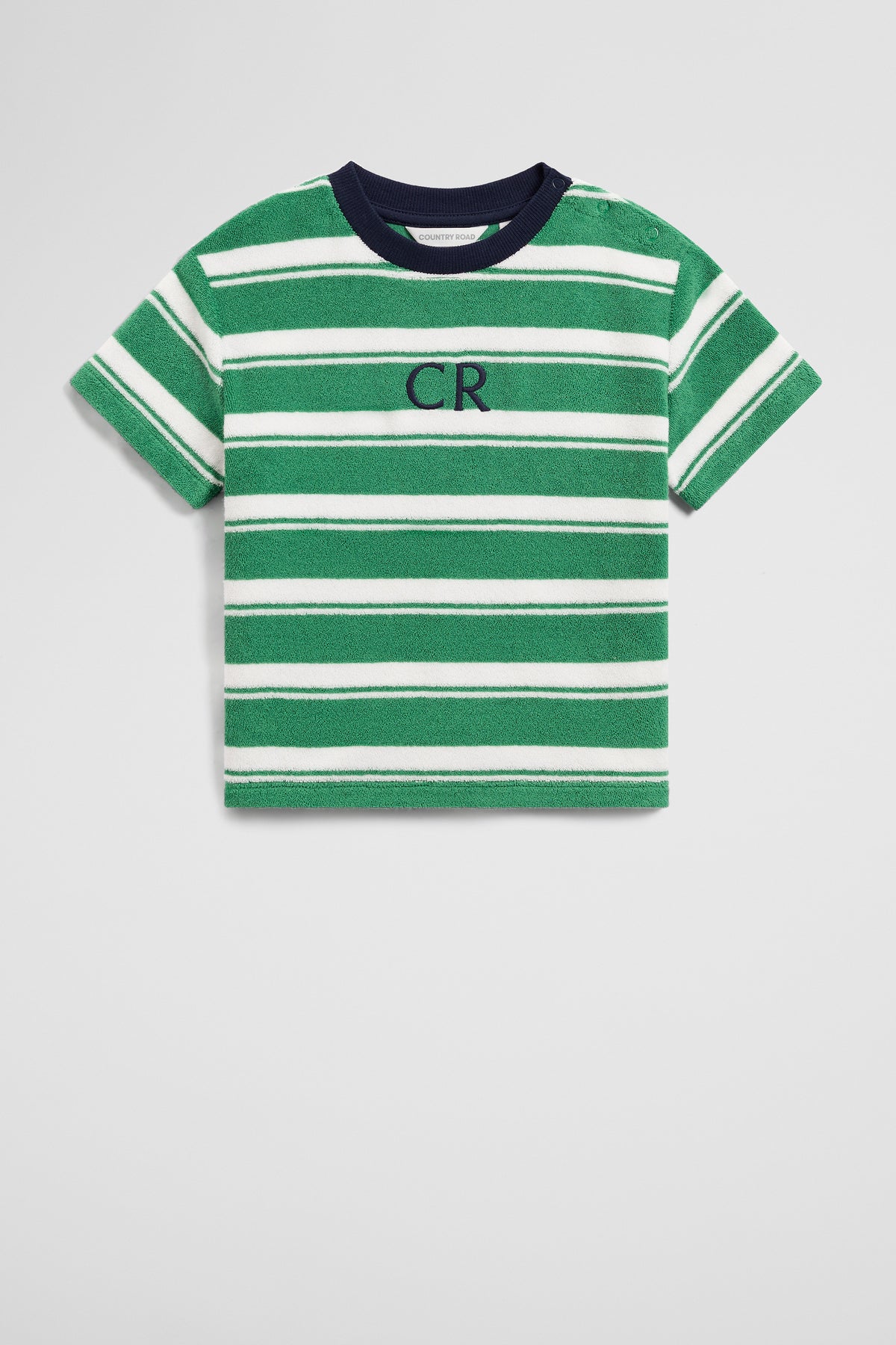 Australian Cotton Relaxed Stripe Terry T-Shirt