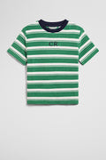 Australian Cotton Relaxed Fit Stripe Terry T-Shirt
