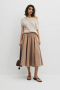 Parachute Midi Zip Skirt