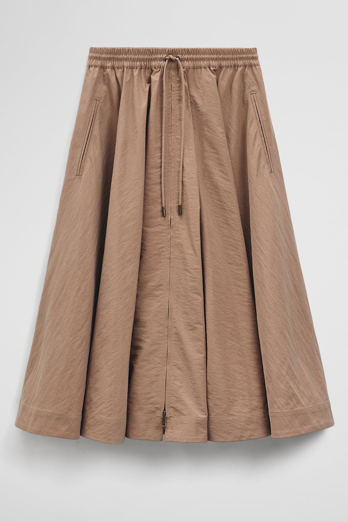 Parachute Midi Zip Skirt