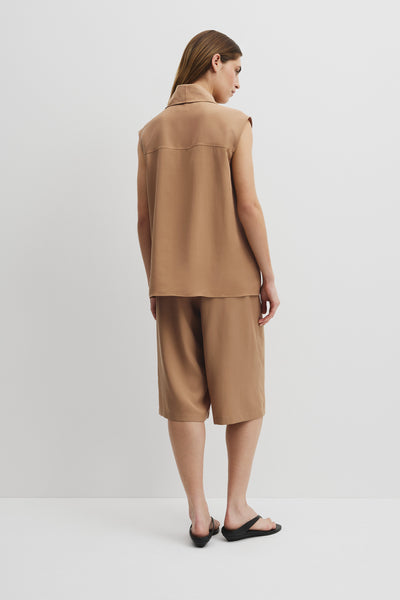 Sleeveless Funnel Top