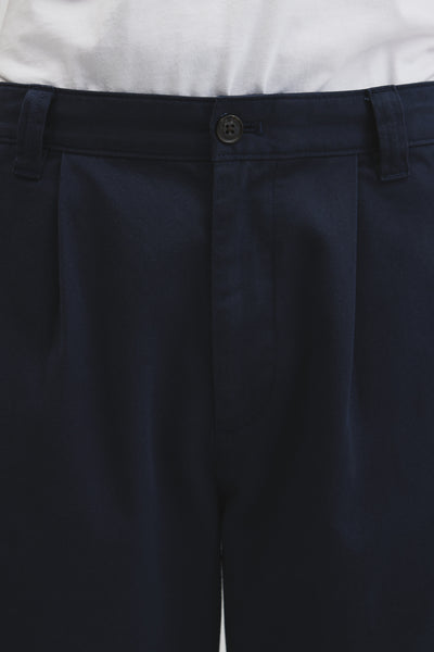 Pleated Wide Leg Chino
