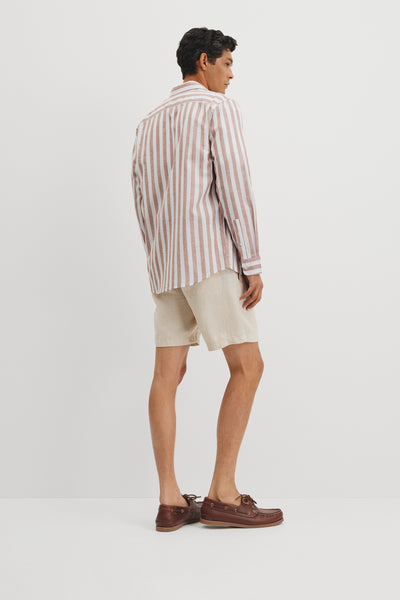 Cotton Linen Stripe Shirt