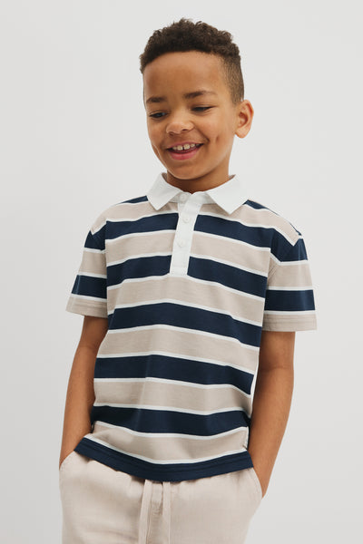 Australian Cotton Short Sleeve Stripe Rugby