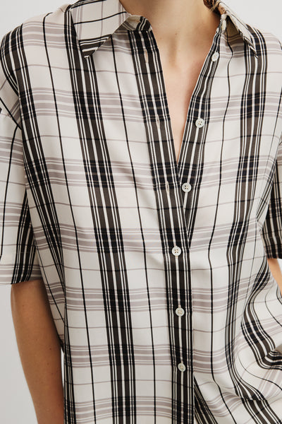 Washable Silk Check Shirt