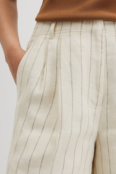 Stripe Linen Short