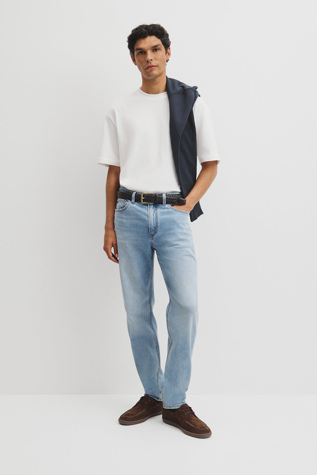 Loose Fit Tapered Leg Jean