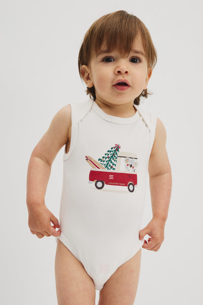 Organically Grown Cotton Sleeveless Jersey Bodysuit