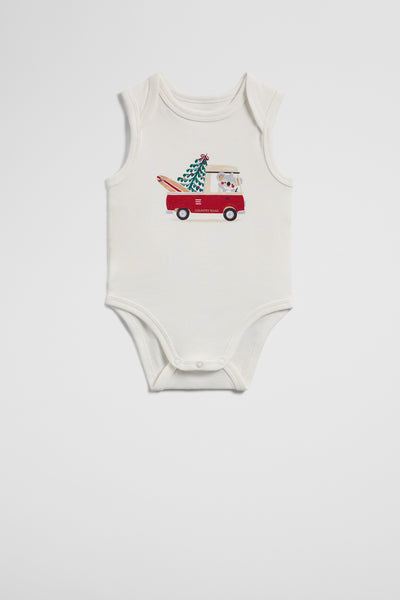 Organically Grown Cotton Sleeveless Jersey Bodysuit