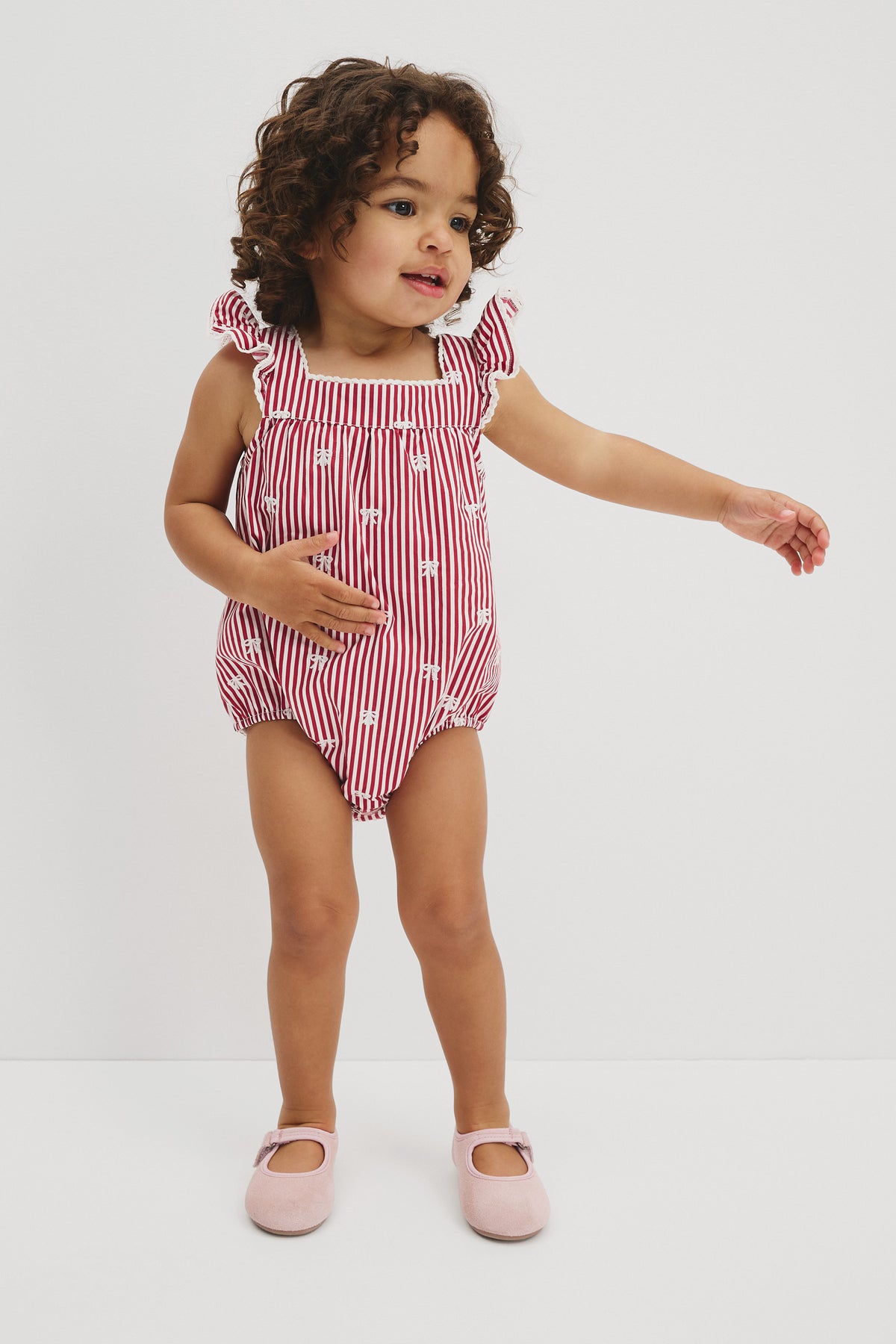 Sleeveless Woven Frill Bodysuit