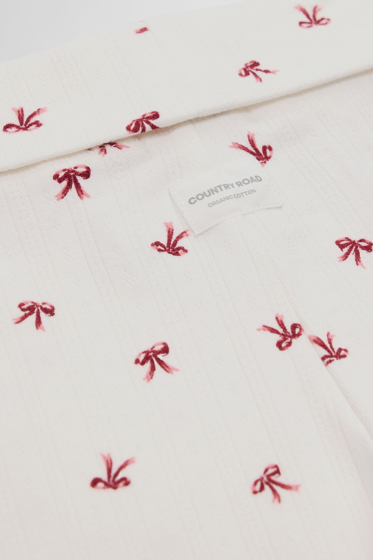 Organically Grown Cotton Blend Fold Over Pointelle Pant