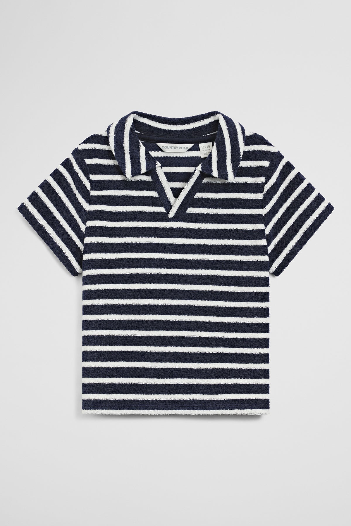 Relaxed Fit Stripe Terry Polo