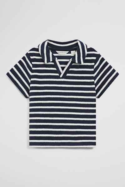 Relaxed Fit Stripe Terry Polo