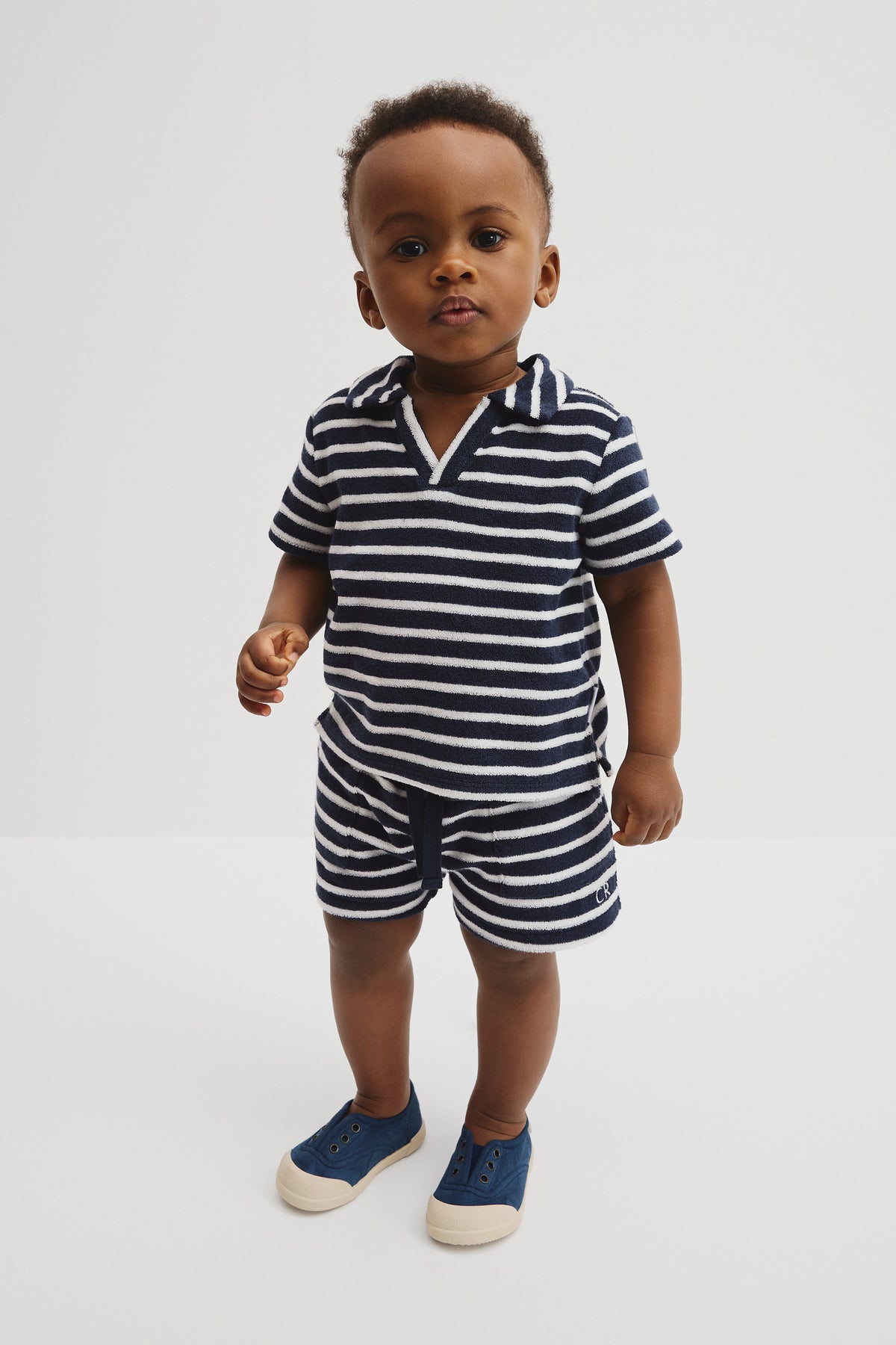 Relaxed Fit Stripe Terry Polo