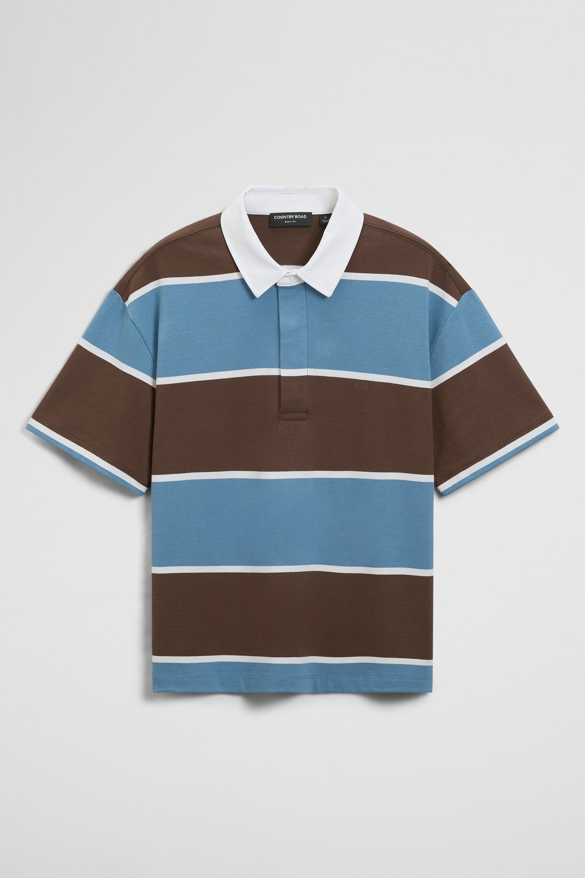 Short Sleeve Stripe Rugby Polo
