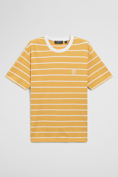 Australian Cotton Short Sleeve Stripe Logo T-Shirt