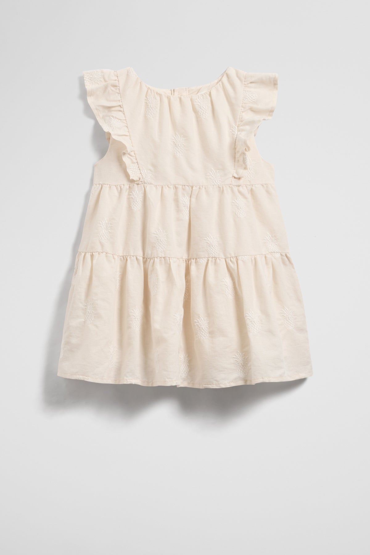 Sleeveless Frill Embroidered Dress
