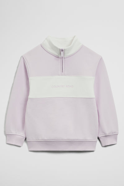 Panelled 1/4 Zip Sweat