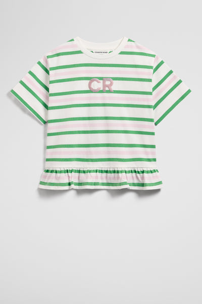 Australian Cotton Short Sleeve Peplum T-Shirt