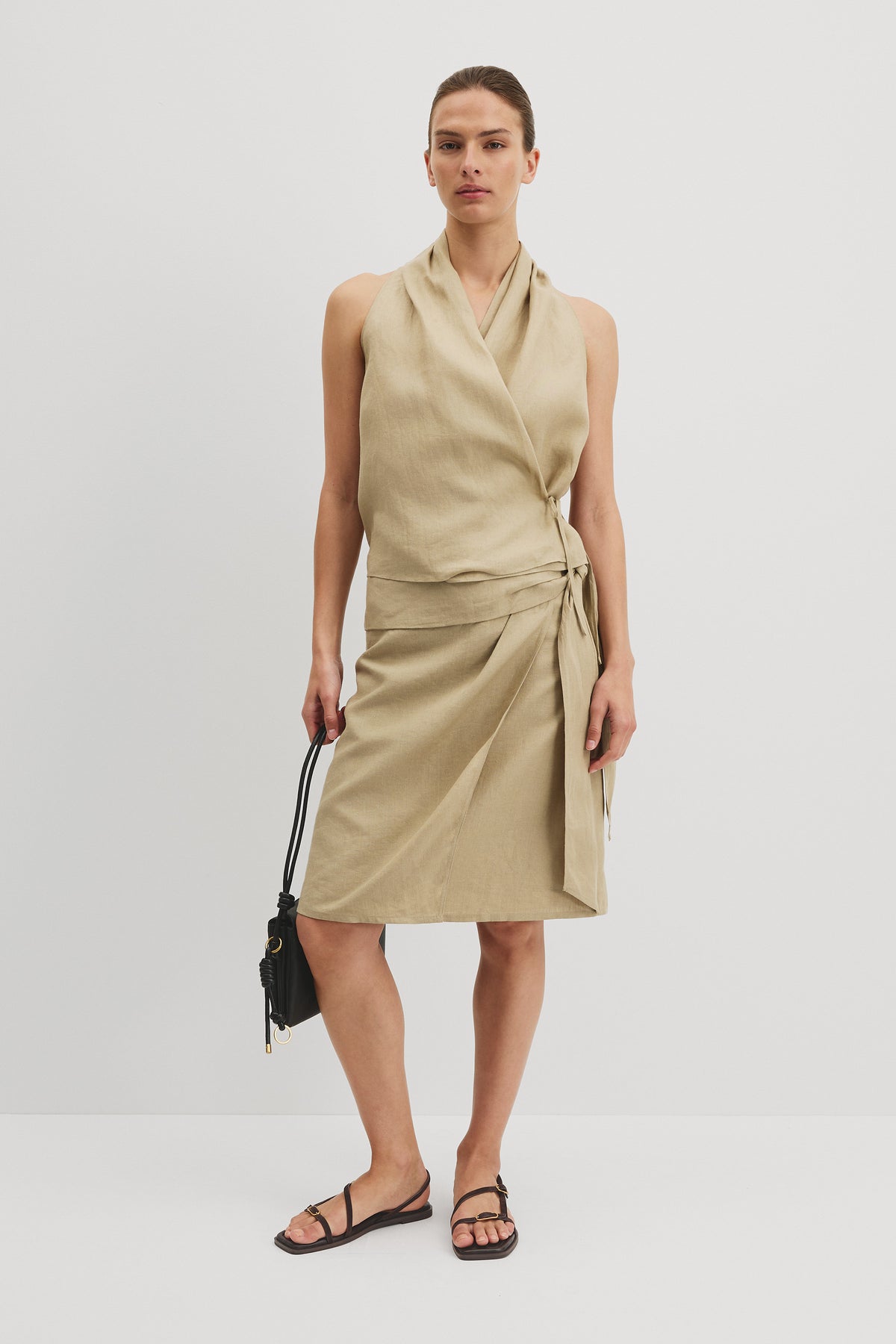 Linen Wrap Skirt