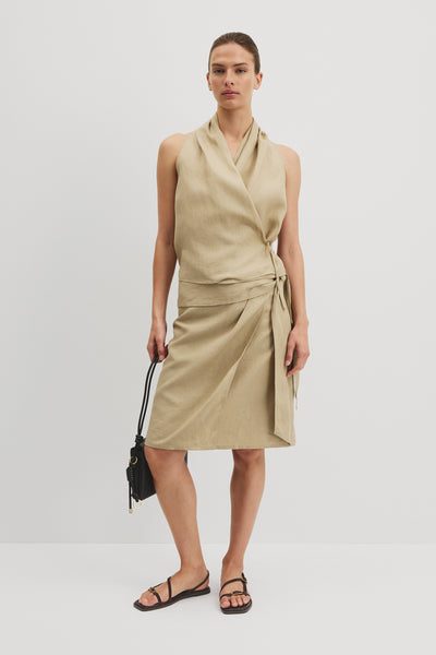 Linen Wrap Skirt