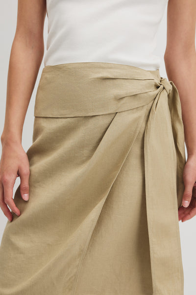 Linen Wrap Skirt