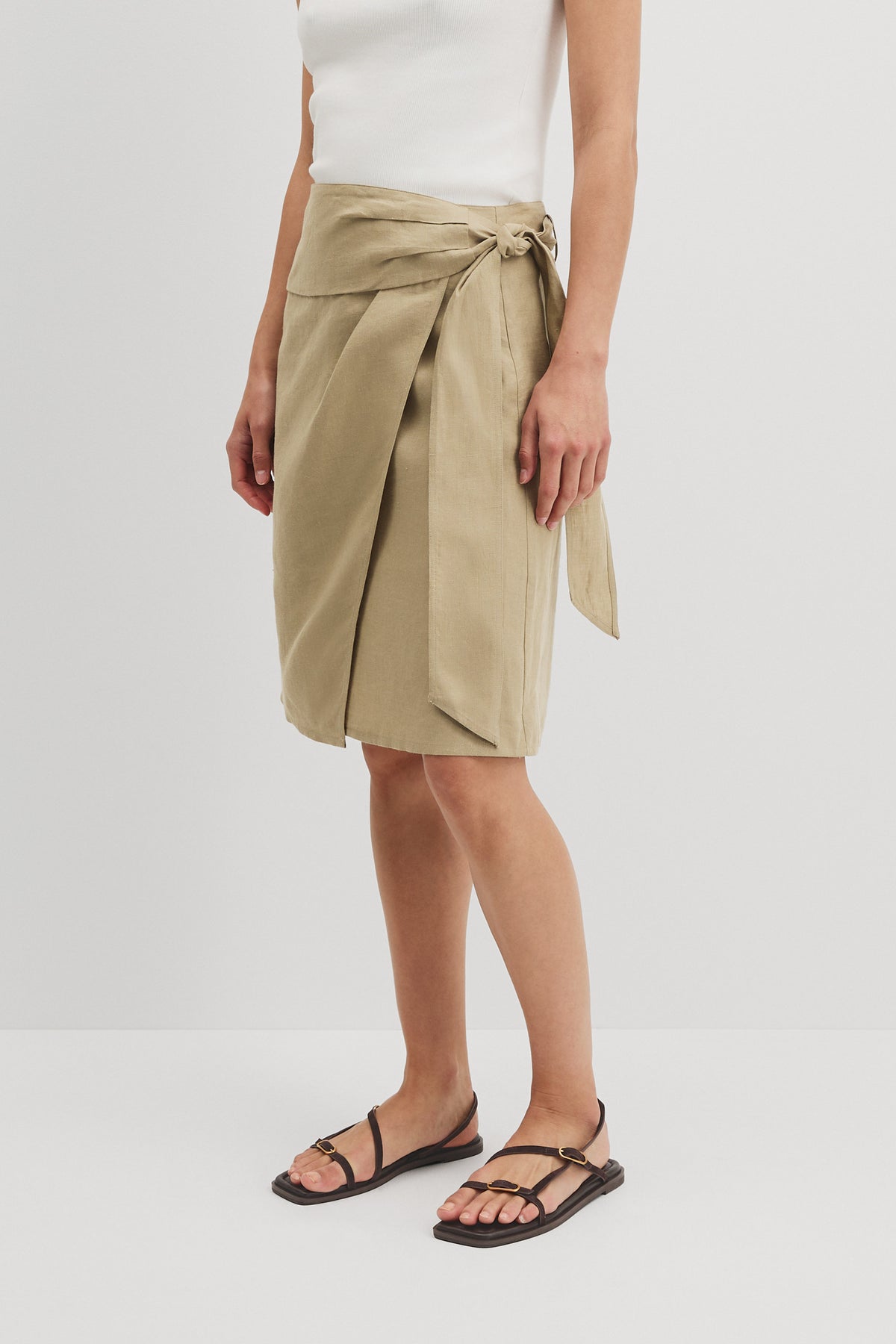 Linen Wrap Skirt