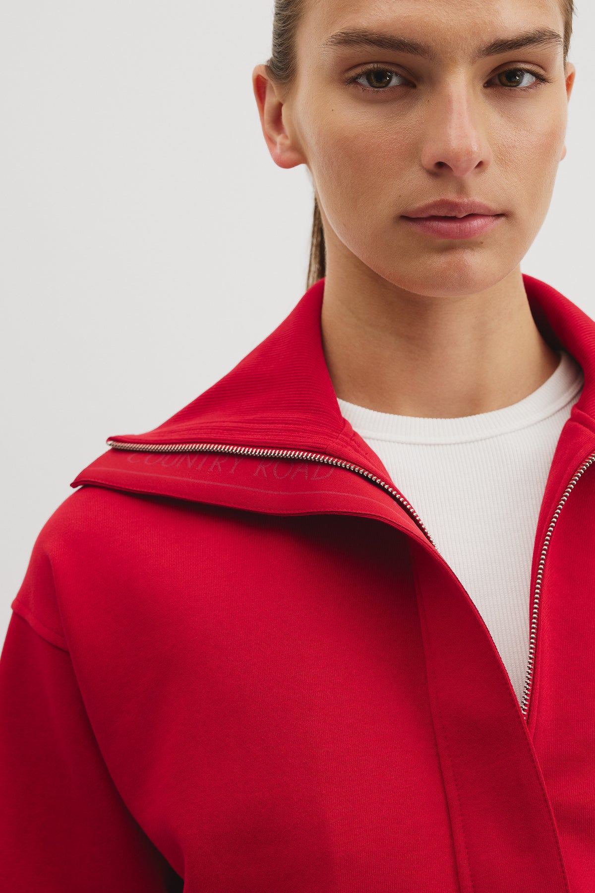 Zip Neck Placket Sweat