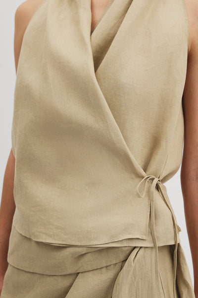 Linen Halter Top