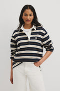 Stripe Rugby Polo Sweat