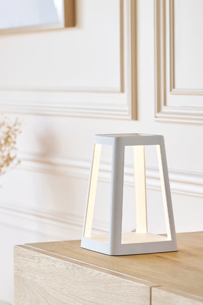 Lantern Portable Lamp With Built-in Wireless Charger - White - White - image 3