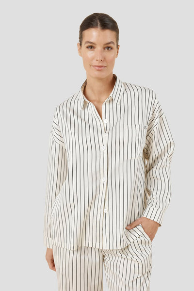 Willow Cotton Stripe Pj Set - Ivory - image 2