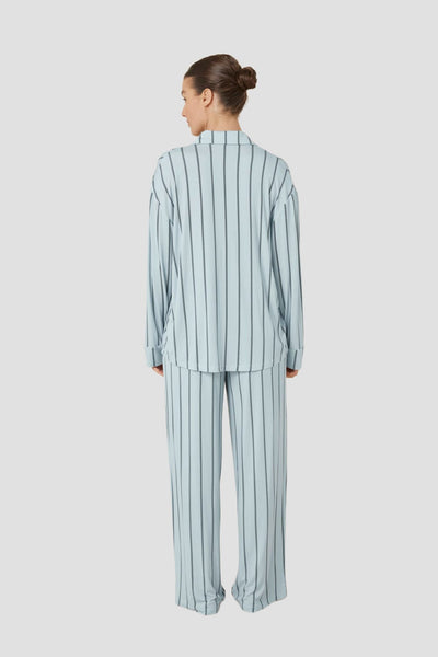 Harlow Bamboo Striped Pj Set - Blue - image 4