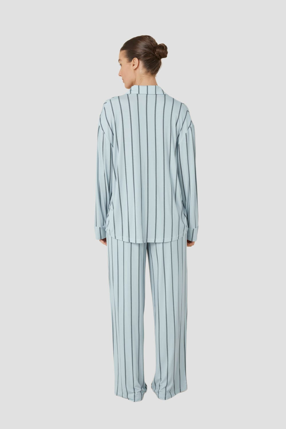 Harlow Bamboo Striped Pj Set - Blue - image 4